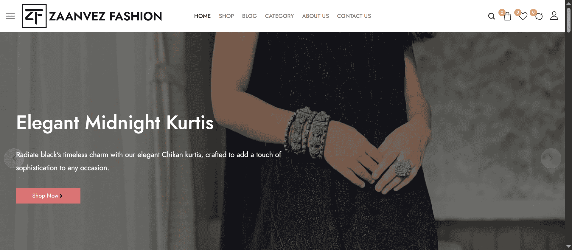 Zaanvez Fashions: Style and Fashion for Zaanvez Fashions, an E-Commerce website built with Wordpress