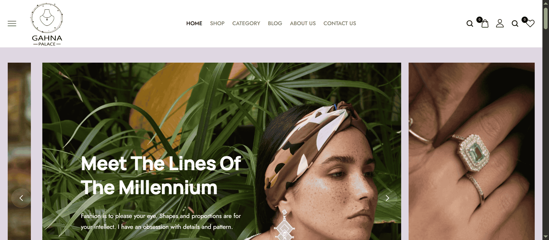 Gahna Palace: Imitation Jewellery for Gahna Palace, an E-Commerce website built with Wordpress